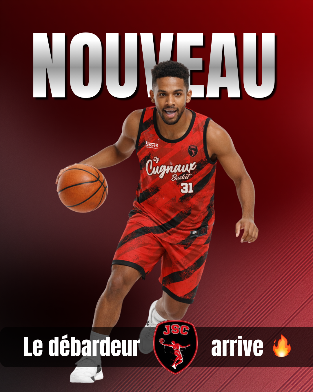 Publication Instagram annonçant le nouveau débardeur du club